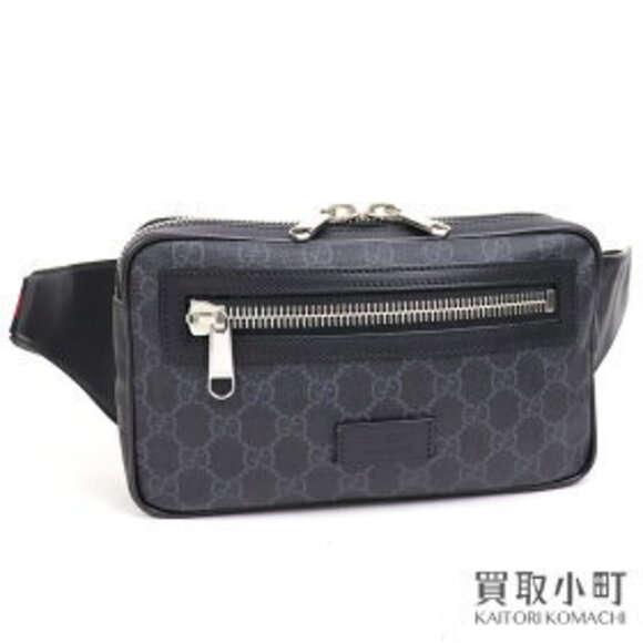 Gucci Handbags - Gucci GG Supreme Belt Bag Black Gray Web hip waist crossbody Bag